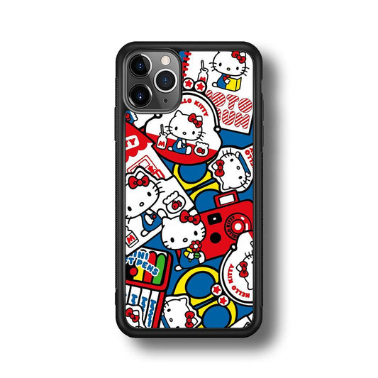 Hello Kitty All of My Hobby iPhone 11 Pro Max Case-Rubber Black (2D Case)-Oxvistore