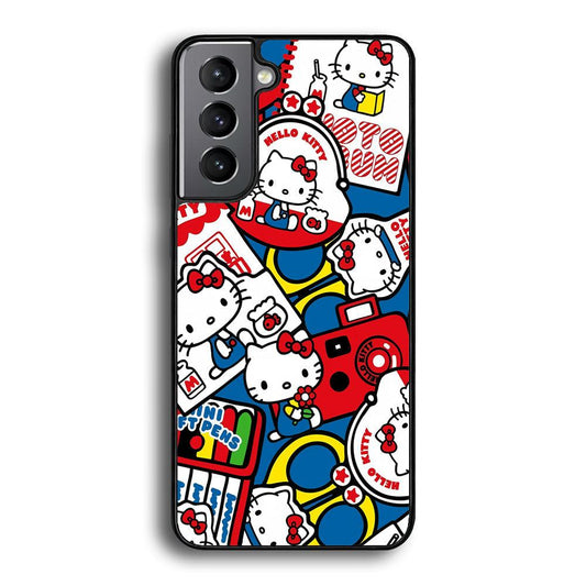 Hello Kitty All of My Hobby Samsung Galaxy S24 Case-Rubber Black (2D Case)-Oxvistore