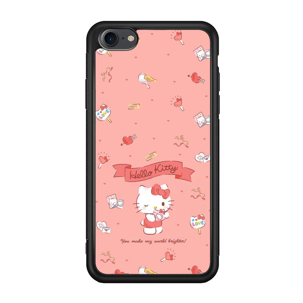Hello Kitty Brightness of World iPhone 7 Case-Rubber Black (2D Case)-Oxvistore