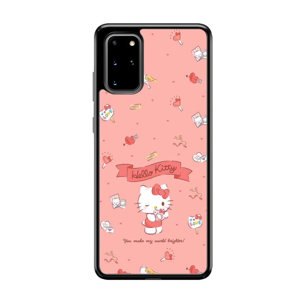 Hello Kitty Brightness of World Samsung Galaxy S20 Plus Case-Rubber Black (2D Case)-Oxvistore