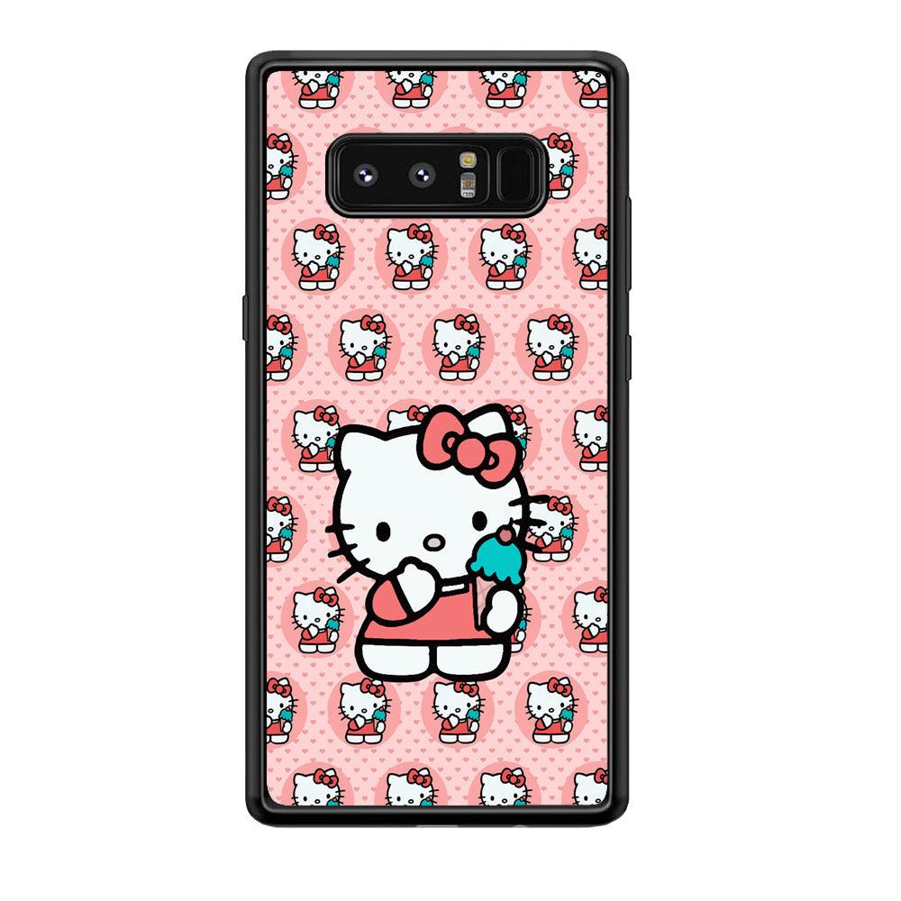 Hello Kitty with Blue Ice Cream Samsung Galaxy Note 8 Case-Oxvistore