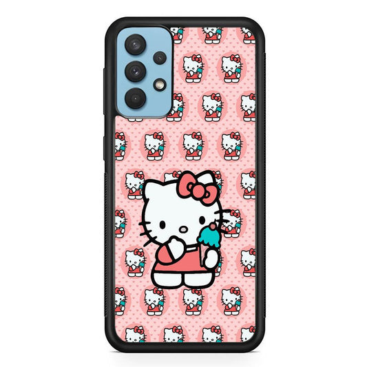 Hello Kitty with Blue Ice Cream Samsung Galaxy A32 Case-Oxvistore