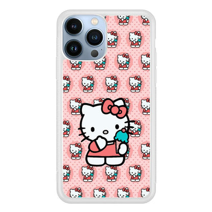 Hello Kitty with Blue Ice Cream iPhone 13 Pro Case-Oxvistore