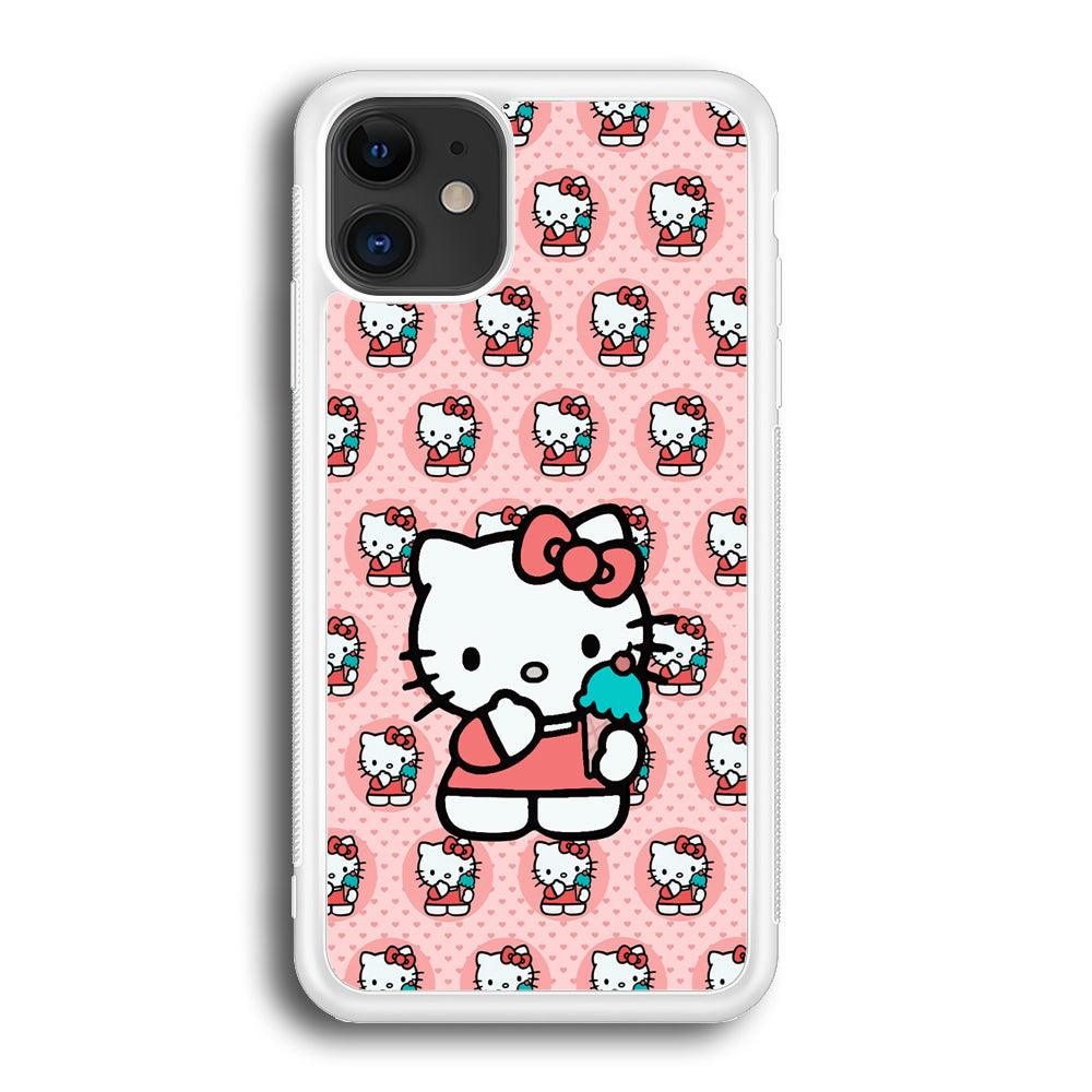 Hello Kitty with Blue Ice Cream iPhone 12 Case-Oxvistore