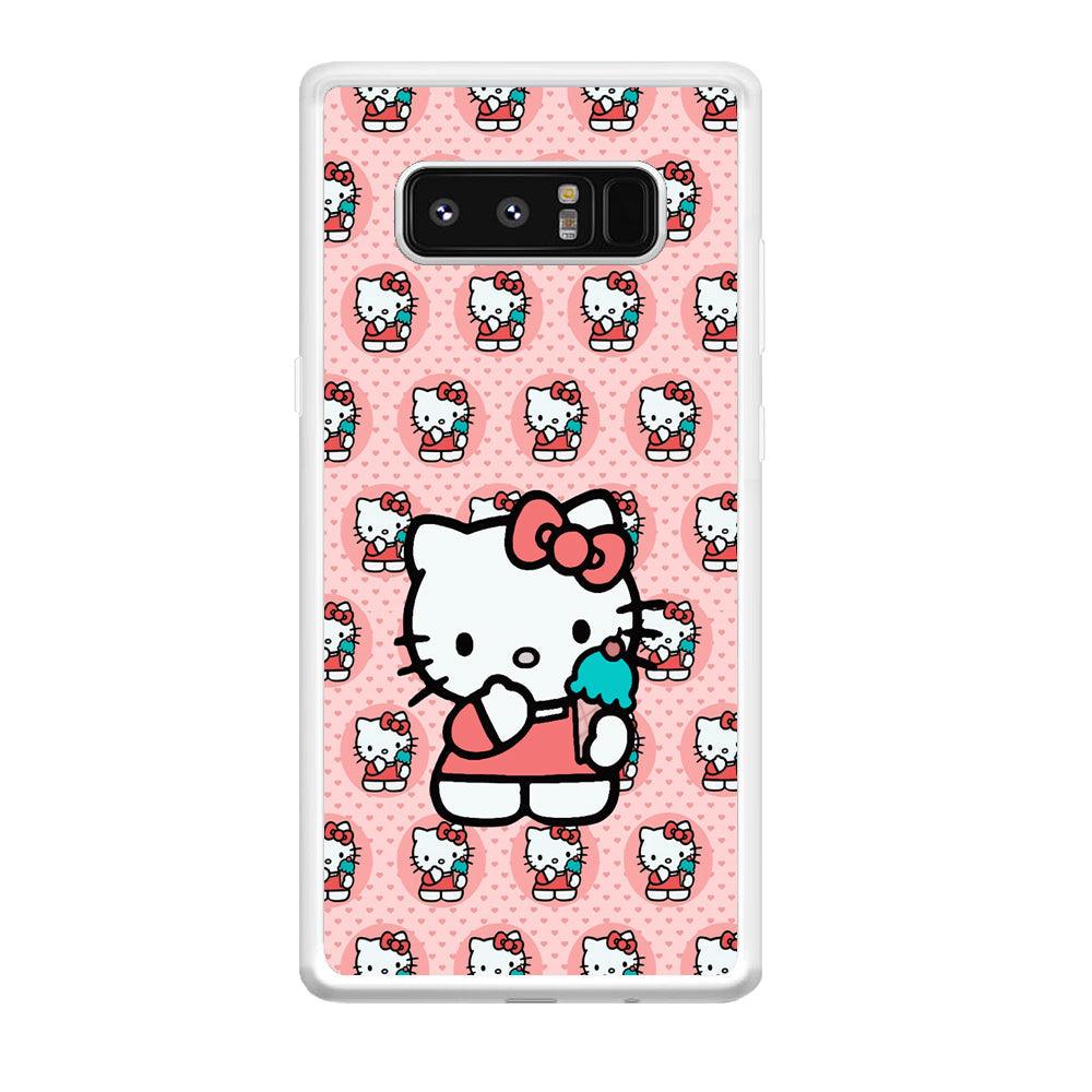 Hello Kitty with Blue Ice Cream Samsung Galaxy Note 8 Case-Oxvistore