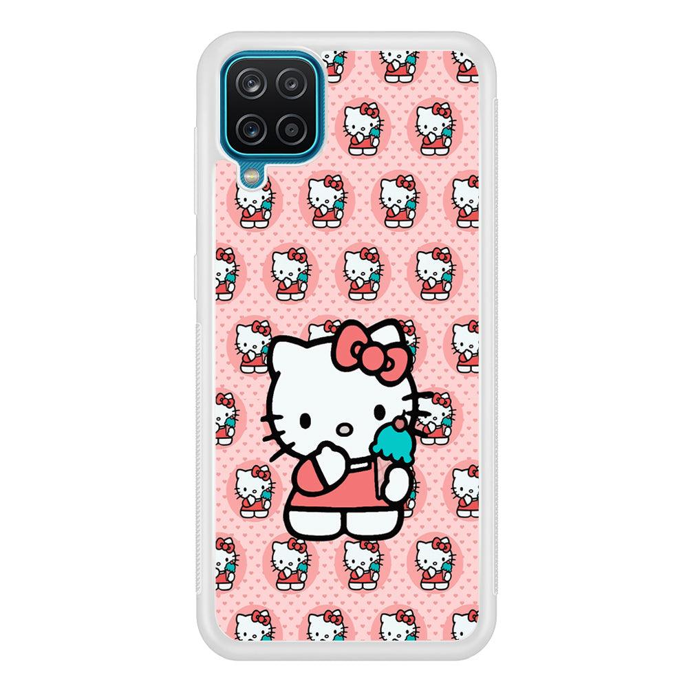 Hello Kitty with Blue Ice Cream Samsung Galaxy A12 Case-Oxvistore