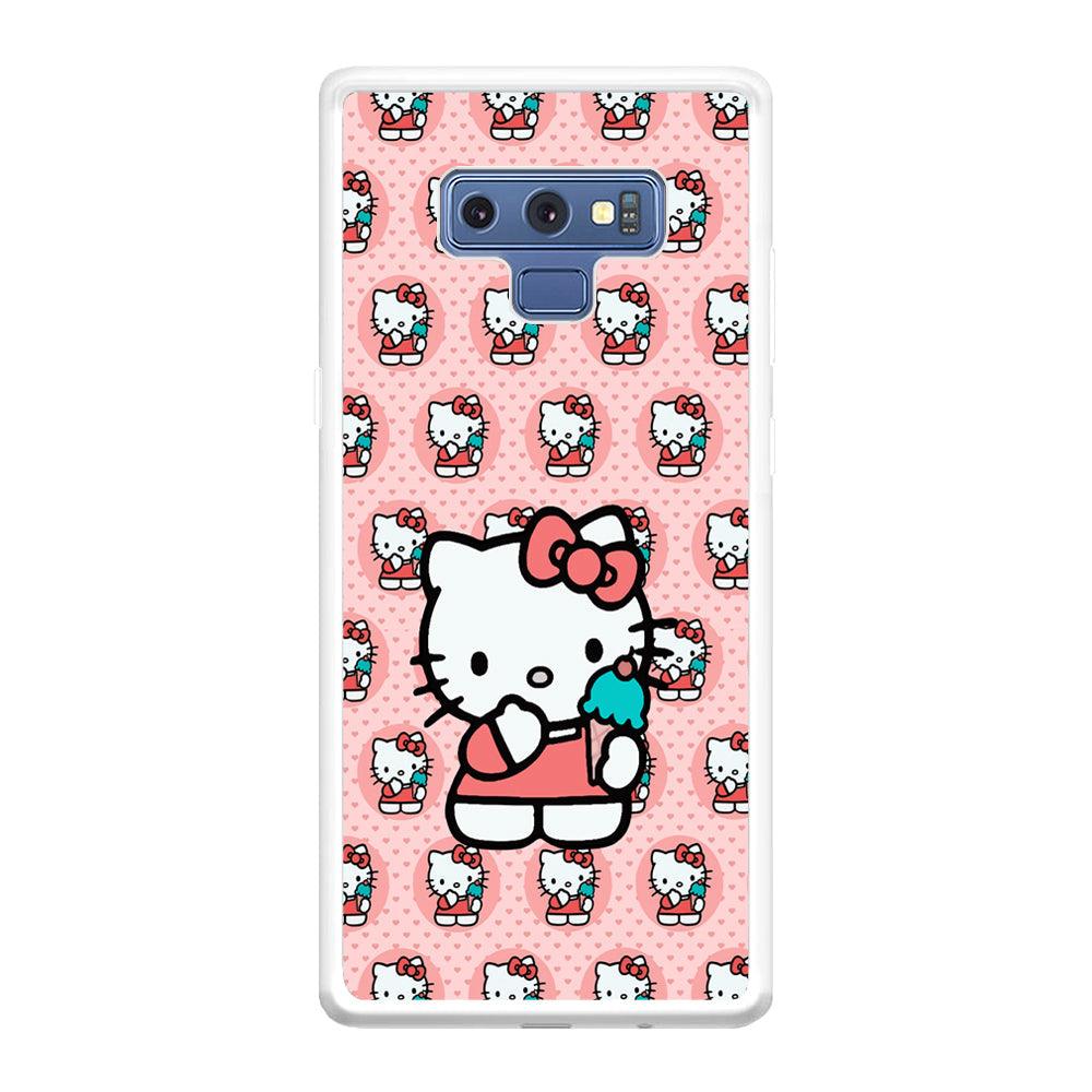 Hello Kitty with Blue Ice Cream Samsung Galaxy Note 9 Case-Oxvistore