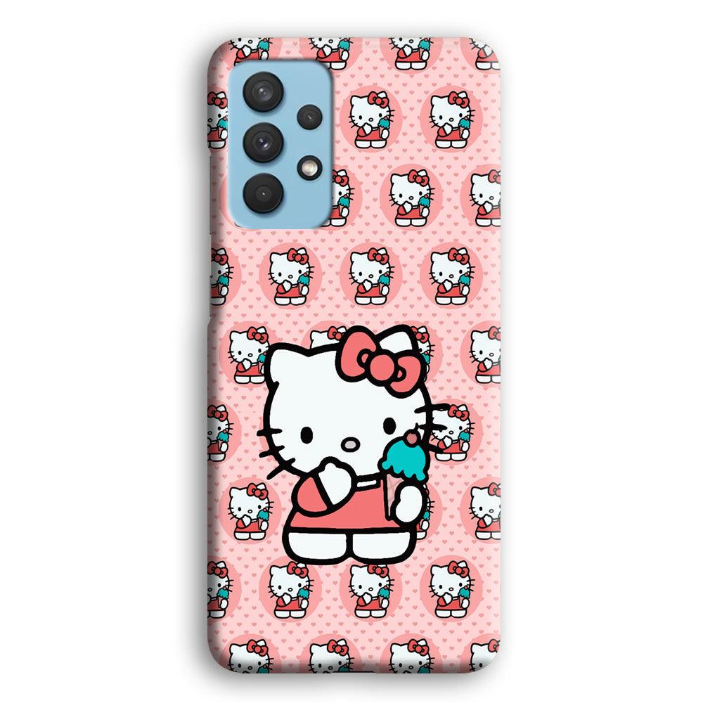 Hello Kitty with Blue Ice Cream Samsung Galaxy A32 Case-Oxvistore