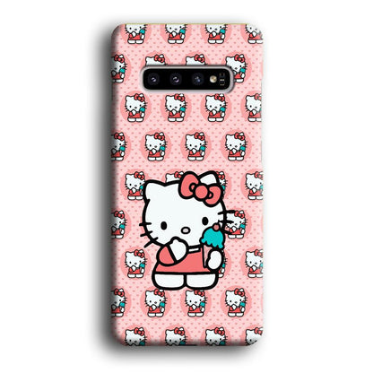 Hello Kitty with Blue Ice Cream Samsung Galaxy S10 Plus Case-Oxvistore