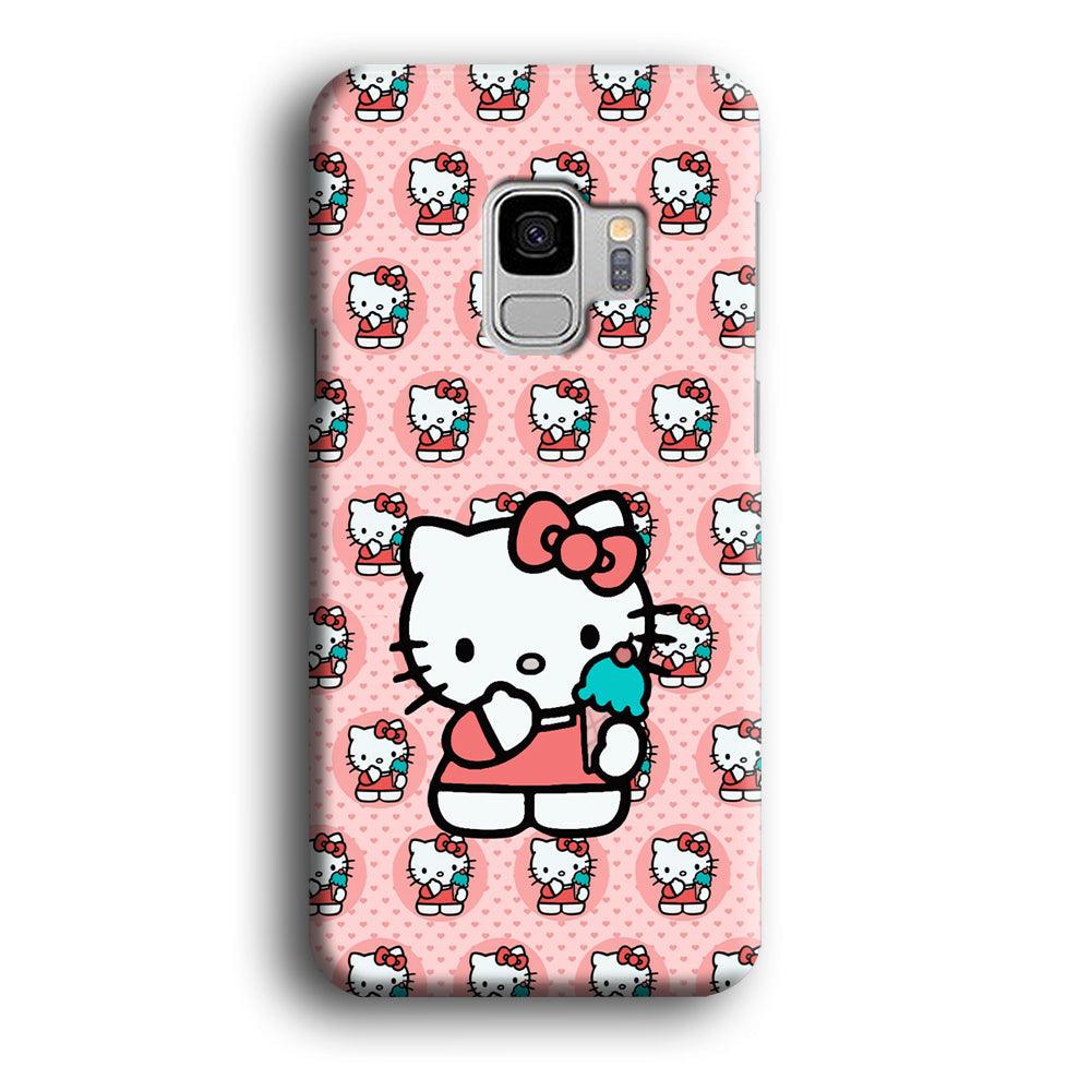 Hello Kitty with Blue Ice Cream Samsung Galaxy S9 Case-Oxvistore