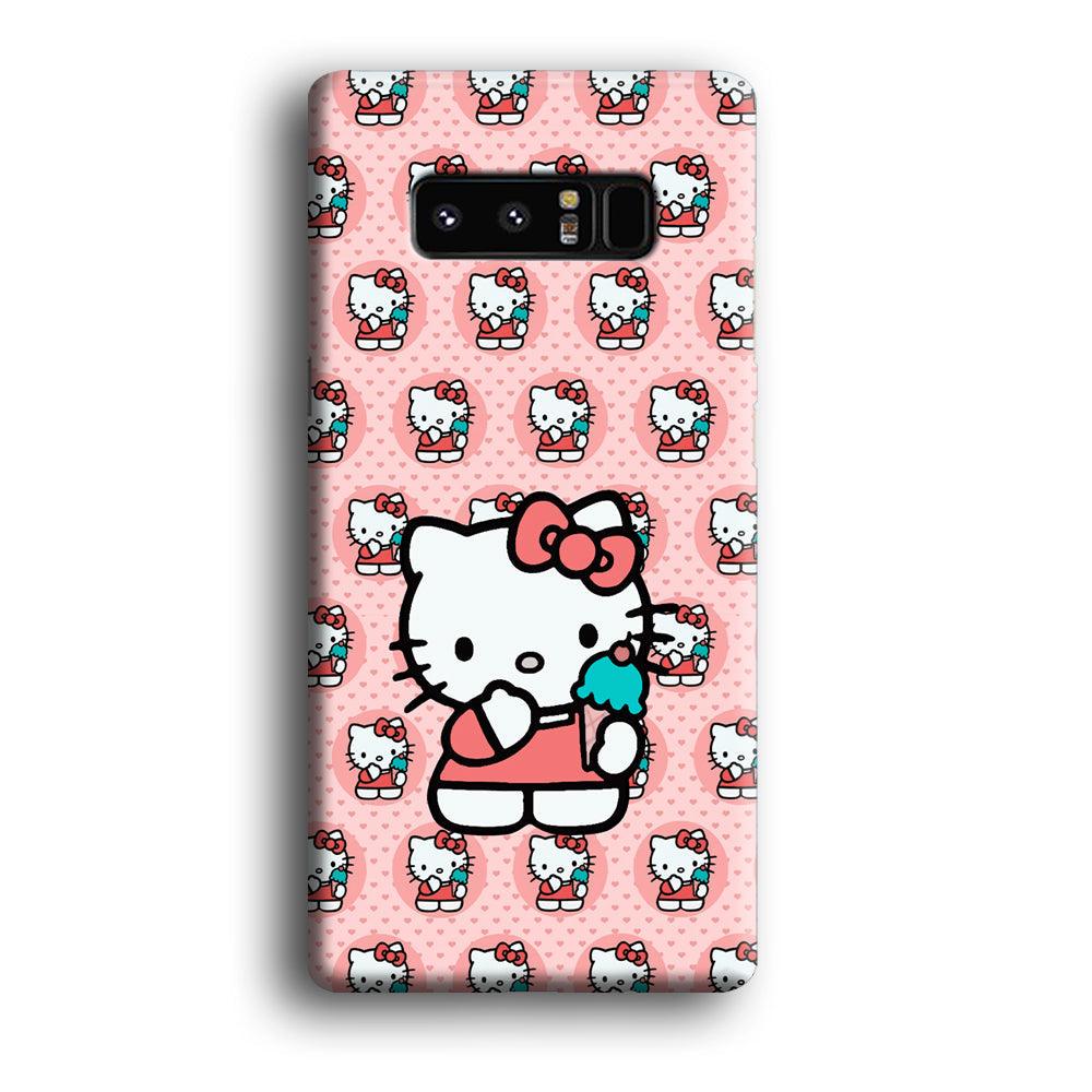 Hello Kitty with Blue Ice Cream Samsung Galaxy Note 8 Case-Oxvistore