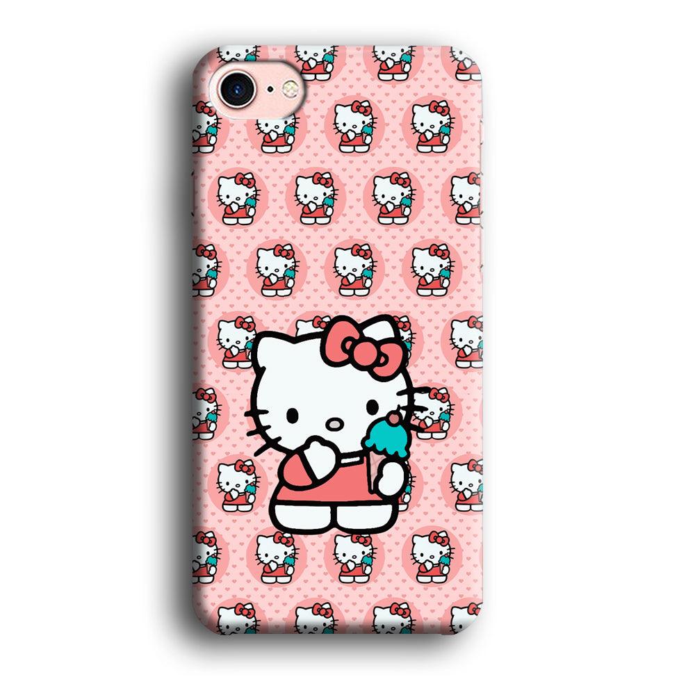 Hello Kitty with Blue Ice Cream iPhone 8 Case-Oxvistore