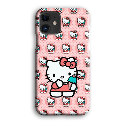 Hello Kitty with Blue Ice Cream iPhone 12 Case-Oxvistore