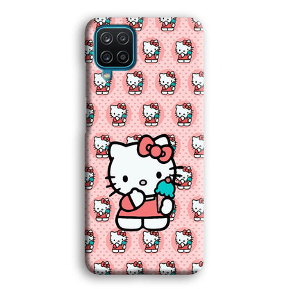 Hello Kitty with Blue Ice Cream Samsung Galaxy A12 Case-Oxvistore