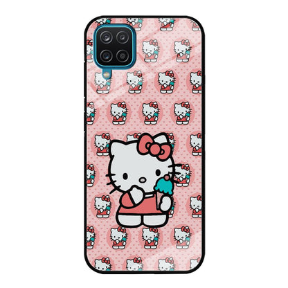 Hello Kitty with Blue Ice Cream Samsung Galaxy A12 Case-Oxvistore