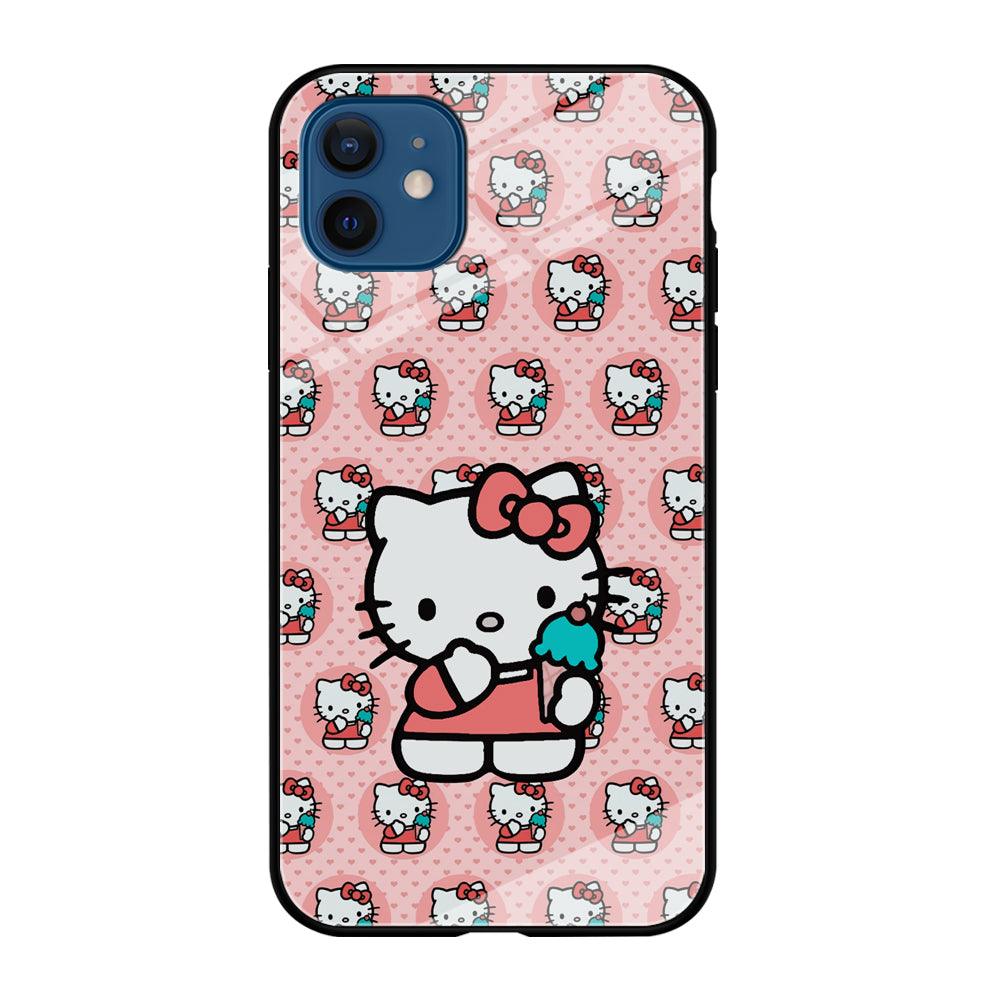 Hello Kitty with Blue Ice Cream iPhone 12 Case-Oxvistore