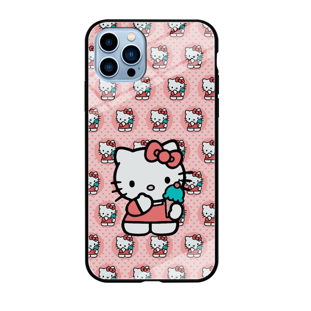 Hello Kitty with Blue Ice Cream iPhone 12 Pro Max Case-Oxvistore