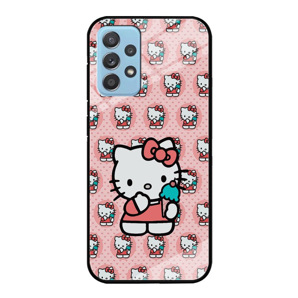 Hello Kitty with Blue Ice Cream Samsung Galaxy A52 Case-Oxvistore