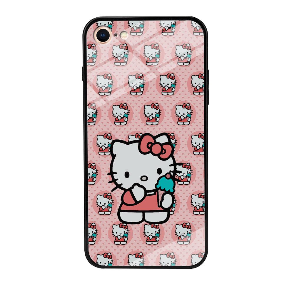 Hello Kitty with Blue Ice Cream iPhone 8 Case-Oxvistore