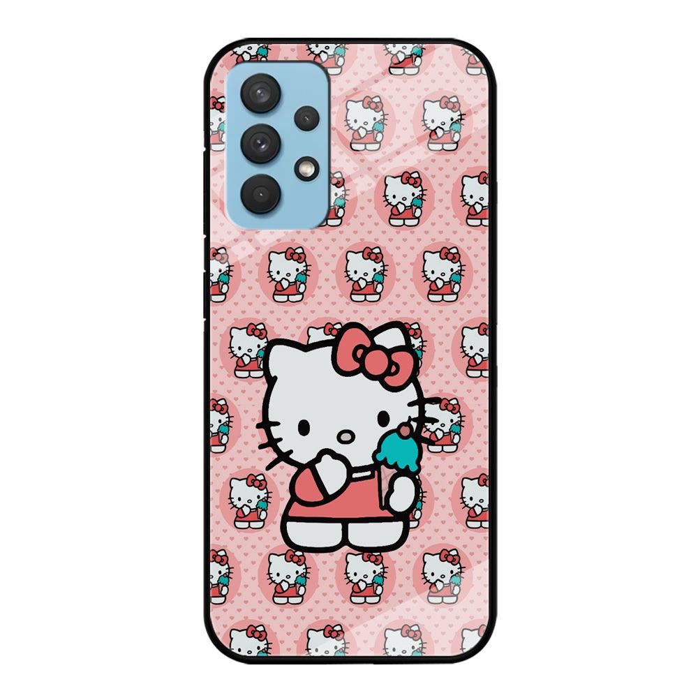 Hello Kitty with Blue Ice Cream Samsung Galaxy A32 Case-Oxvistore