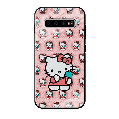 Hello Kitty with Blue Ice Cream Samsung Galaxy S10 Plus Case-Oxvistore