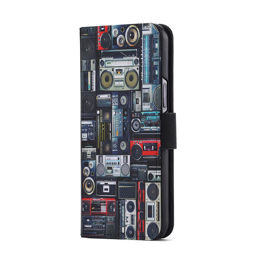 Hip Hop Cassette Tape Radio Flip Wallet Phone Case-Oxvistore
