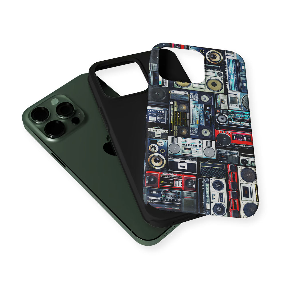 Hip Hop Cassette Tape Radio 2 in 1 Tough Phone Case