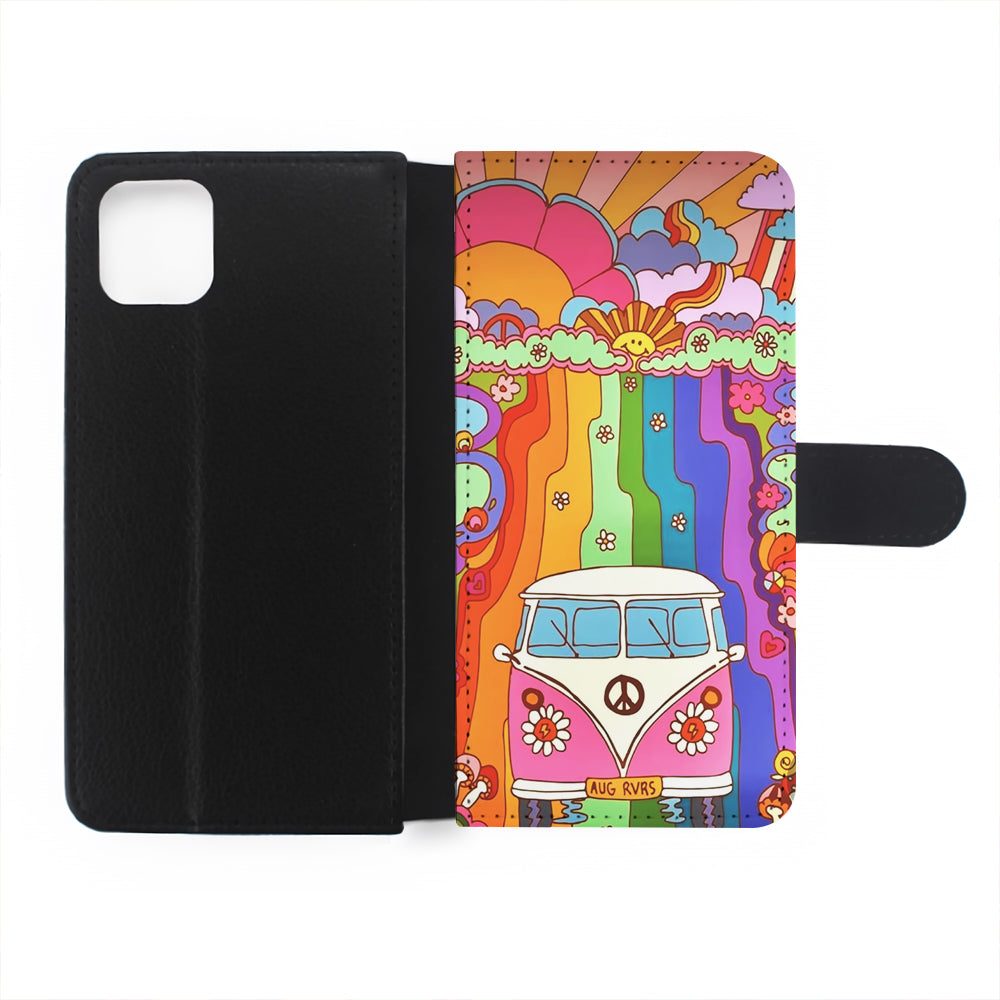 Hippie Aesthetic Rainbow Flip Wallet Phone Case