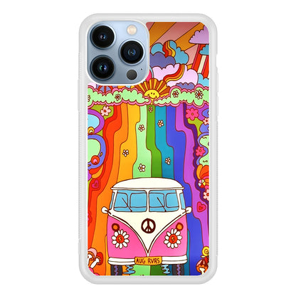 Hippie Aesthetic Rainbow 2D Rubber Phone Case