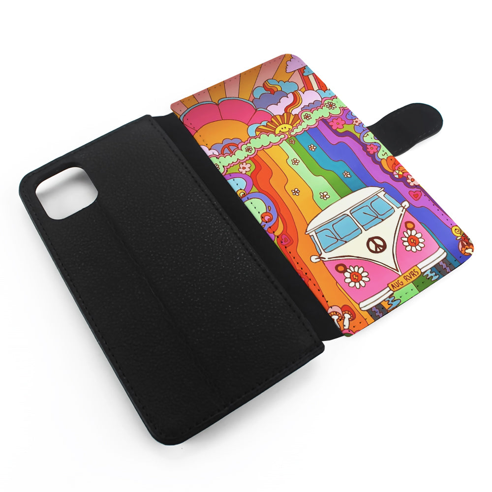 Hippie Aesthetic Rainbow Flip Wallet Phone Case