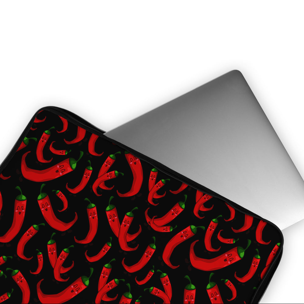 Hot Red Chili Smile Laptop Sleeve Protective Cover