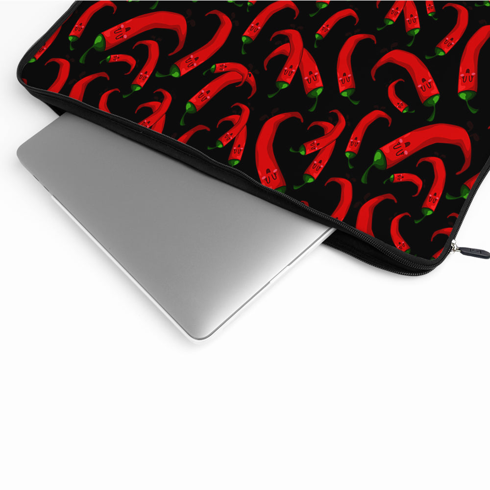 Hot Red Chili Smile Laptop Sleeve Protective Cover