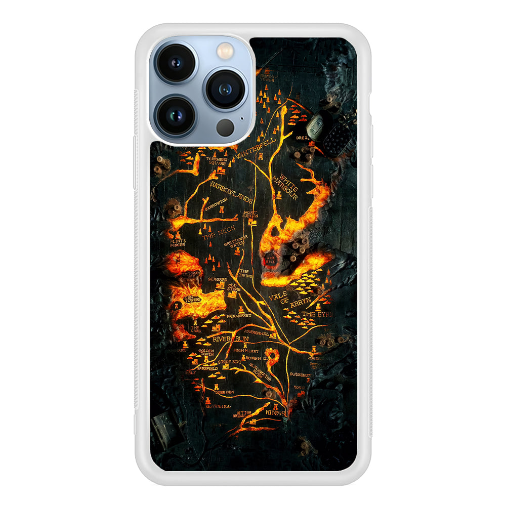 House of Dragon Fire Table Map 2D Rubber Phone Case