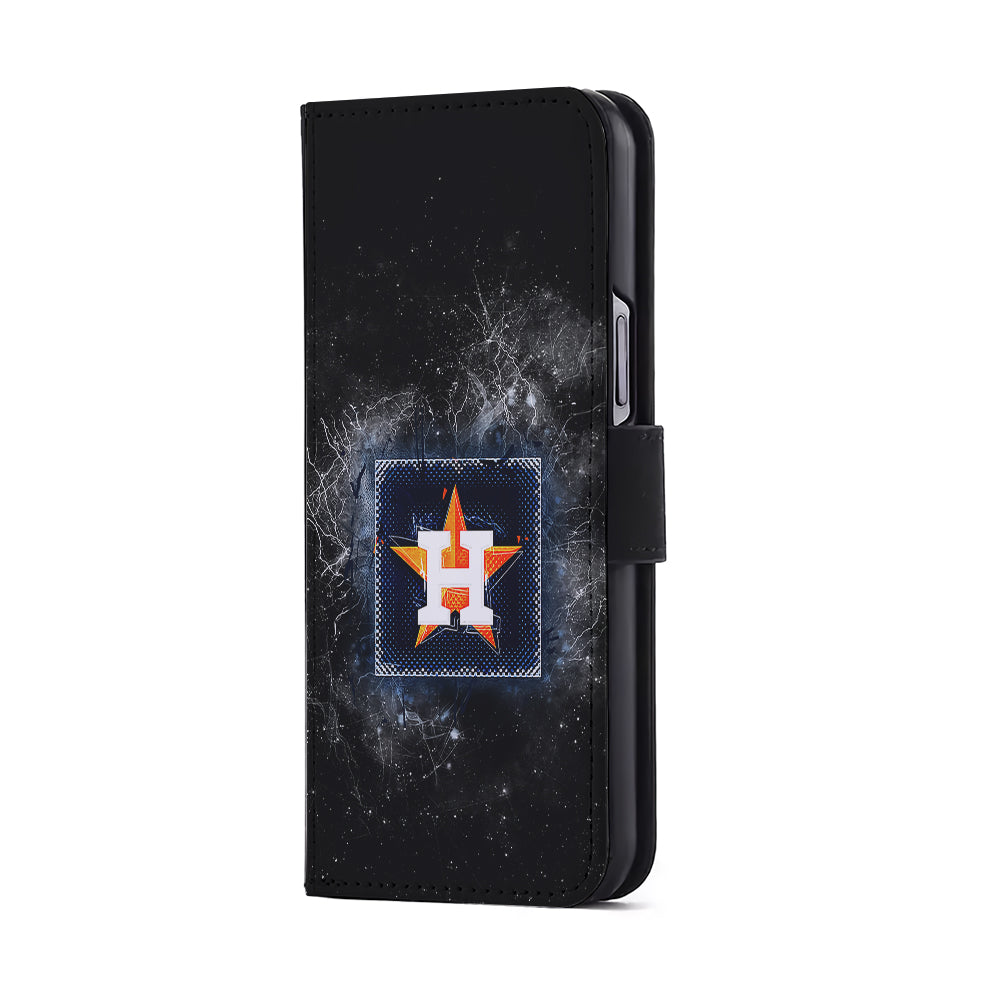 Houston Astros Abstract Flip Wallet Phone Case