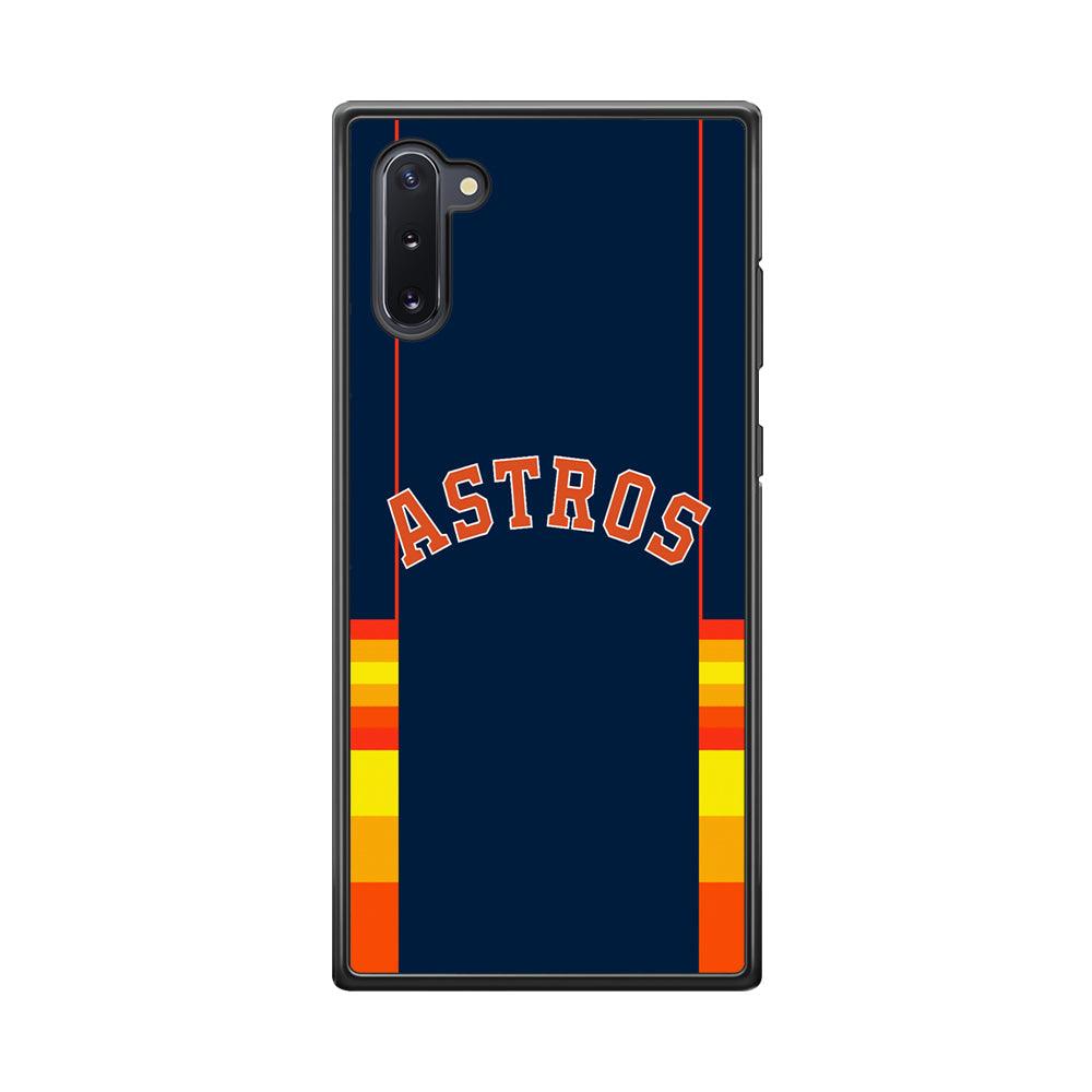Houston Astros Dark Blue Jersey Samsung Galaxy Note 10 Case-Rubber Black (2D Case)-Oxvistore