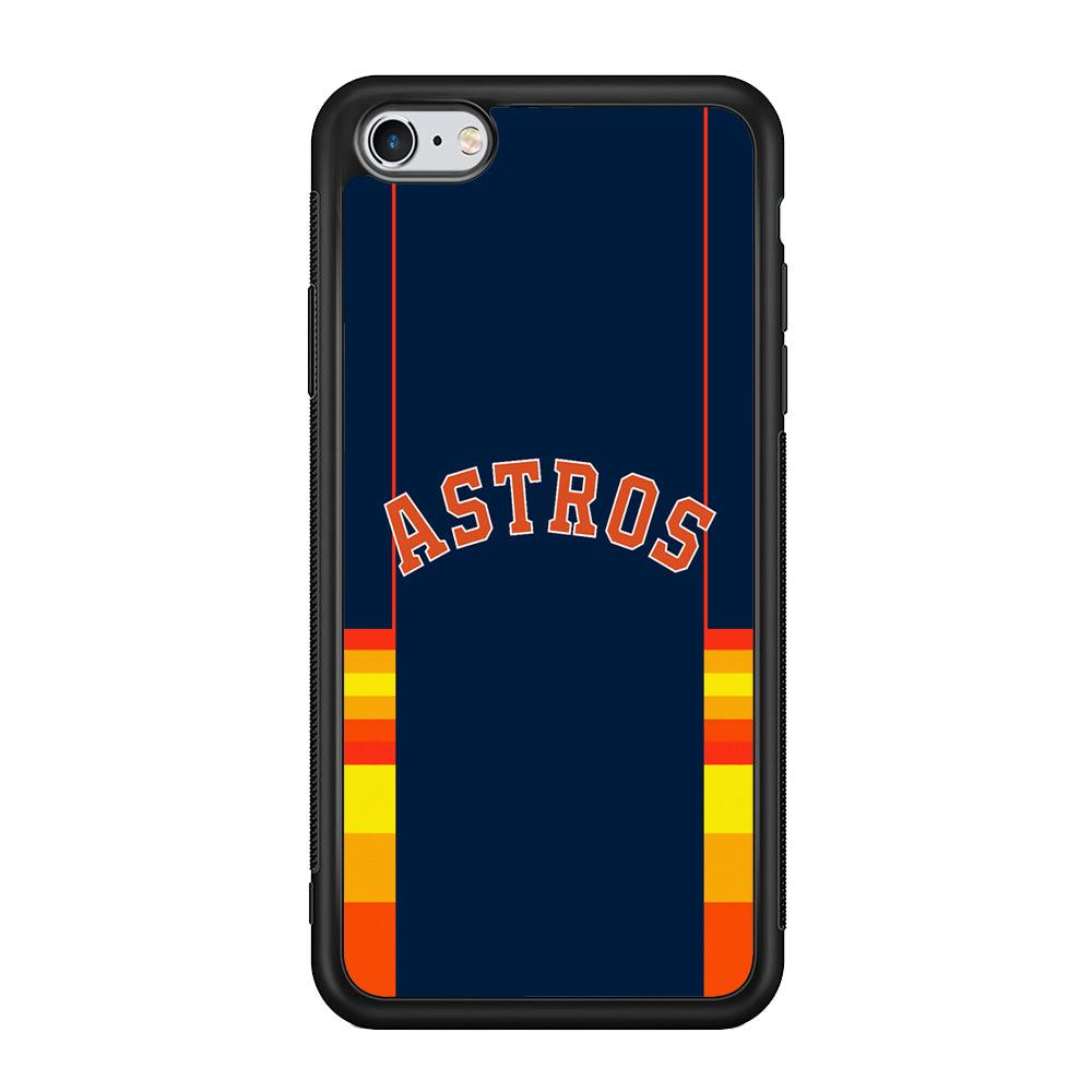 Houston Astros Dark Blue Jersey iPhone 6 Plus | 6s Plus Case-Rubber Black (2D Case)-Oxvistore