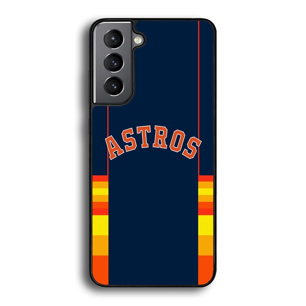 Houston Astros Dark Blue Jersey Samsung Galaxy S24 Case-Rubber Black (2D Case)-Oxvistore