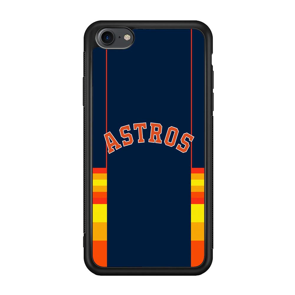 Houston Astros Dark Blue Jersey iPhone 7 Case-Rubber Black (2D Case)-Oxvistore