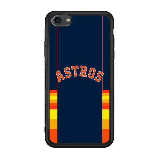 Houston Astros Dark Blue Jersey iPhone 7 Case-Rubber Black (2D Case)-Oxvistore
