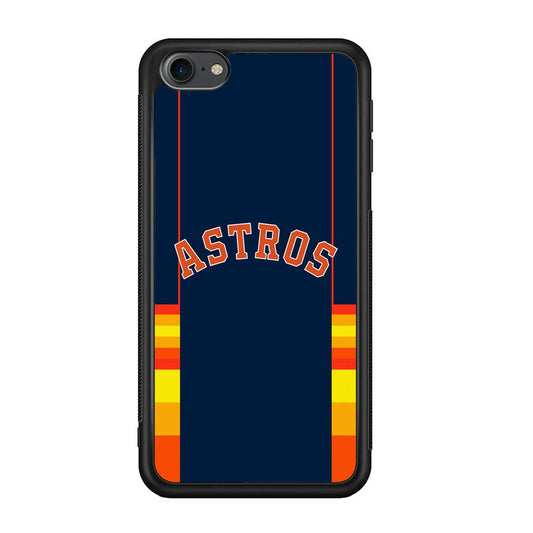 Houston Astros Dark Blue Jersey iPod Touch 6 Case-Rubber Black (2D Case)-Oxvistore