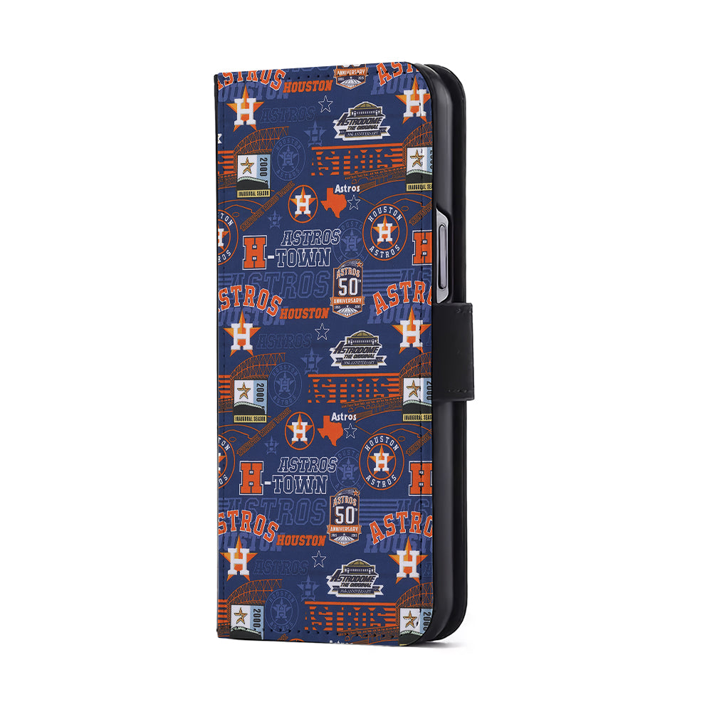 Houston Astros Retro Flip Wallet Phone Case