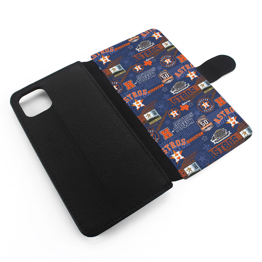 Houston Astros Retro Flip Wallet Phone Case