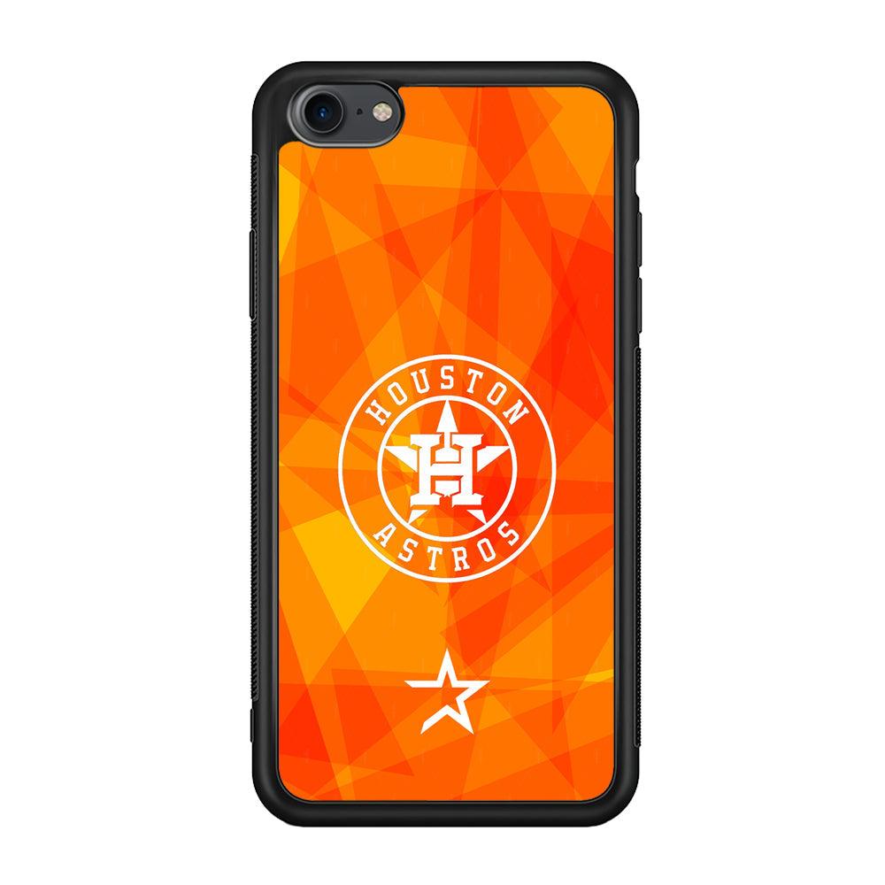 Houston Astros White on Sun Light iPhone 7 Case-Rubber Black (2D Case)-Oxvistore