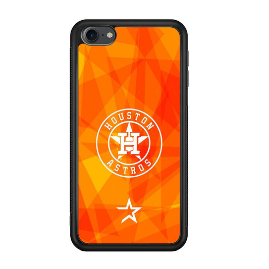 Houston Astros White on Sun Light iPod Touch 6 Case-Rubber Black (2D Case)-Oxvistore