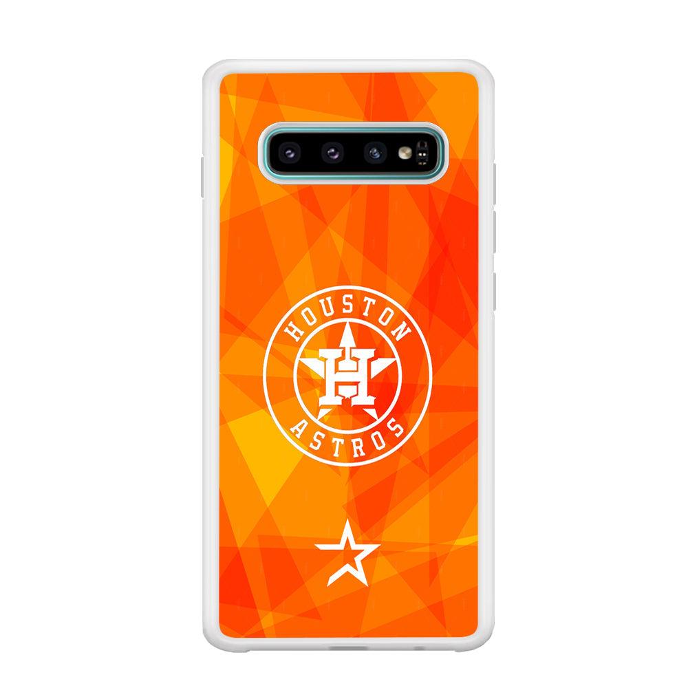 Houston Astros White on Sun Light Samsung Galaxy S10 Plus Case-Oxvistore