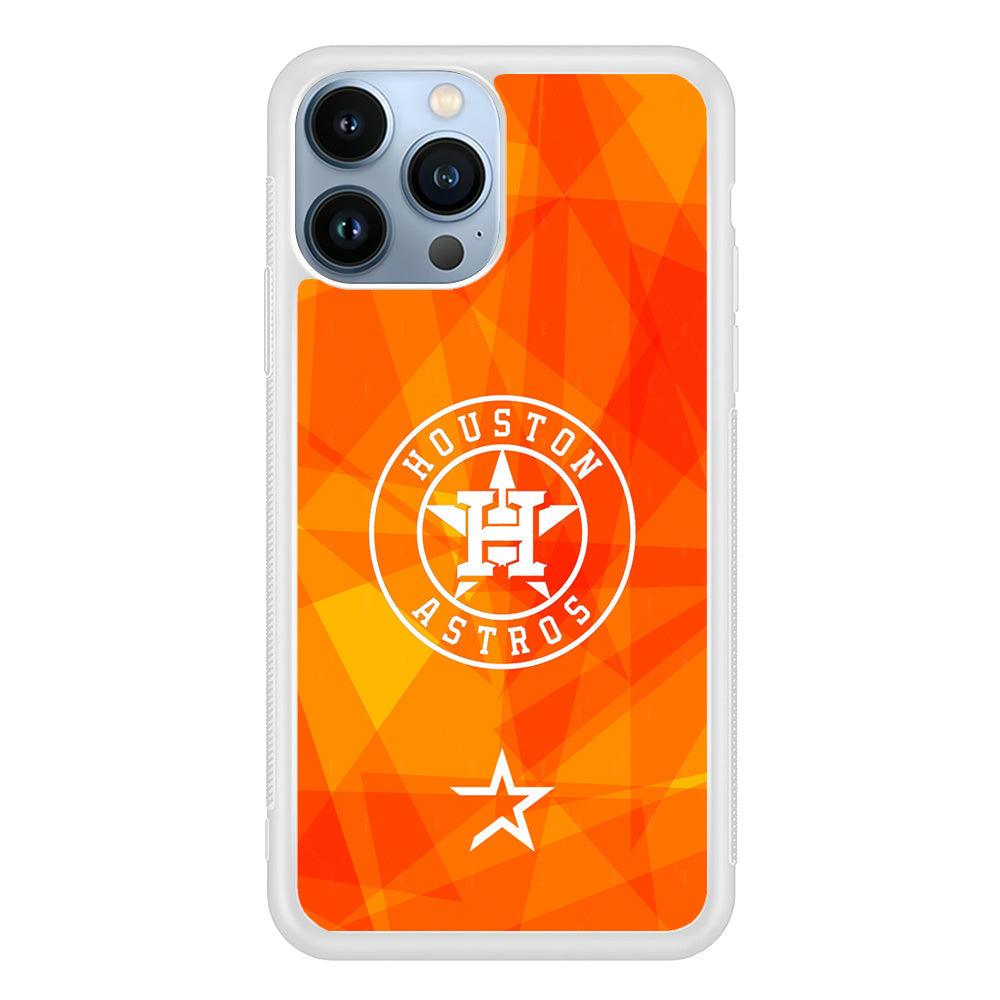 Houston Astros White on Sun Light iPhone 15 Pro Max Case-Oxvistore