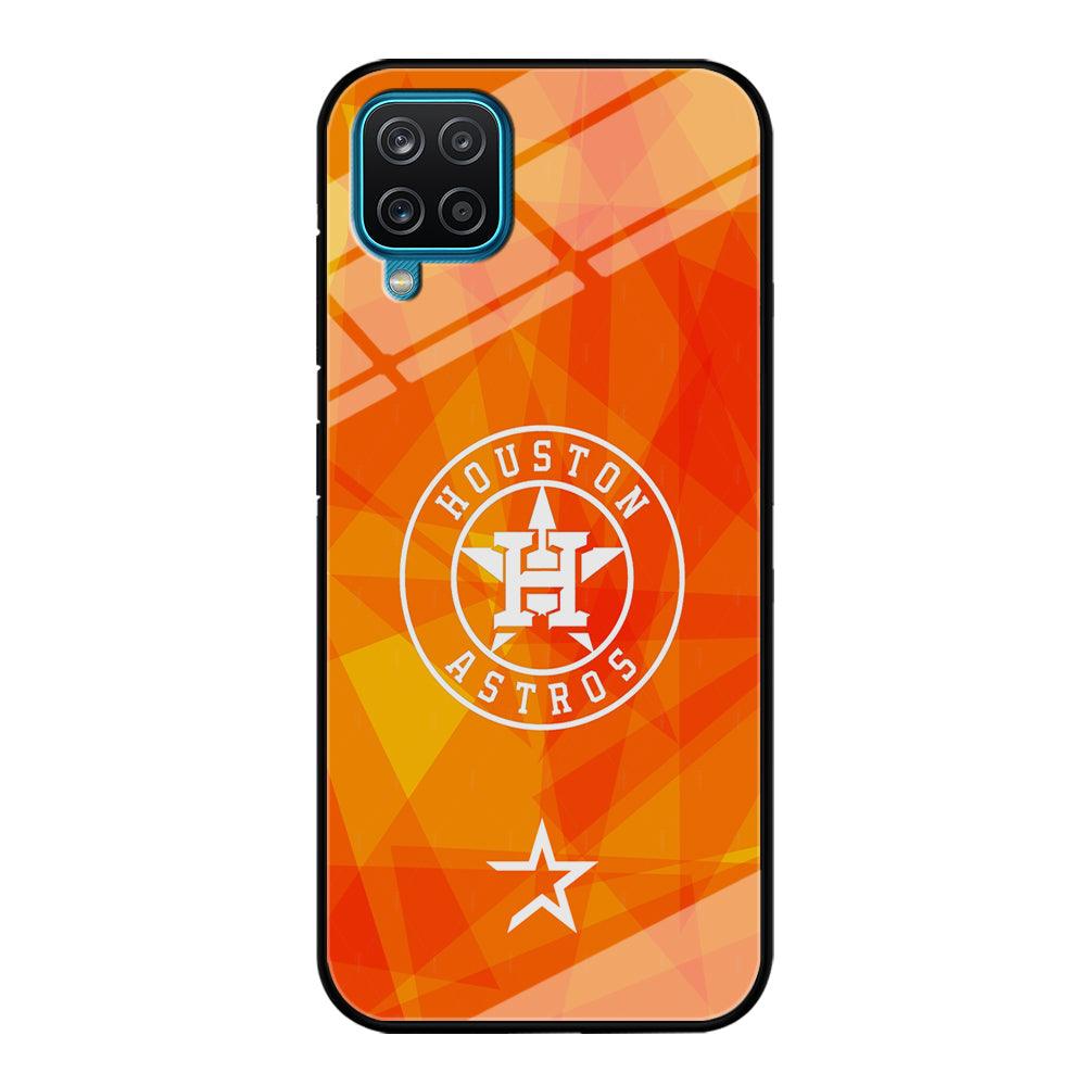 Houston Astros White on Sun Light Samsung Galaxy A12 Case-Oxvistore