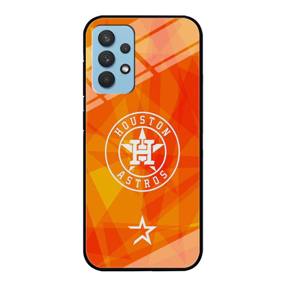 Houston Astros White on Sun Light Samsung Galaxy A32 Case-Oxvistore