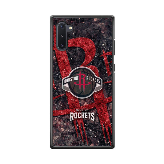 Houston Rockets Glory in Red Samsung Galaxy Note 10 Case-Rubber Black (2D Case)-Oxvistore