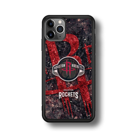 Houston Rockets Glory in Red iPhone 11 Pro Max Case-Rubber Black (2D Case)-Oxvistore